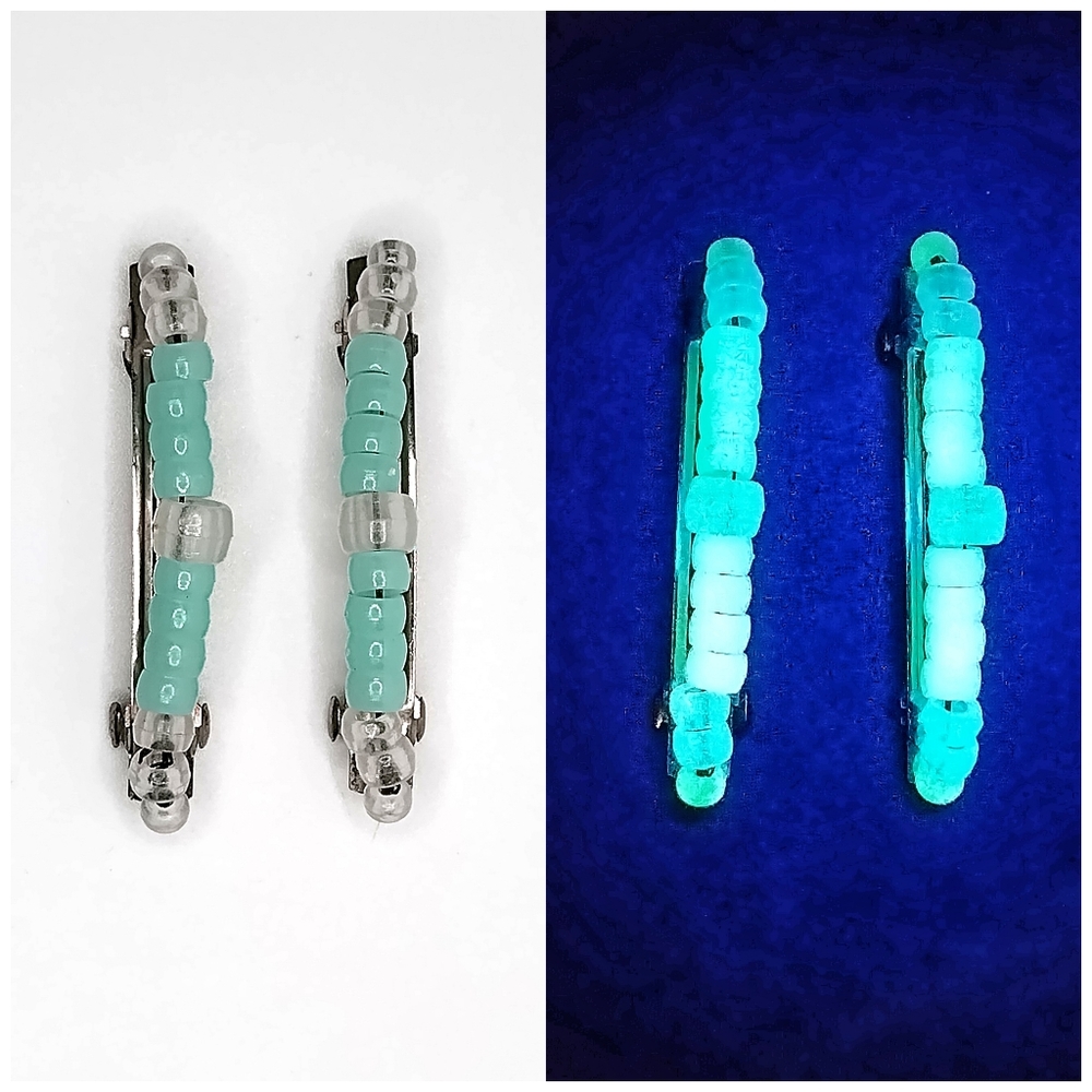 GLOW HAIR BARRETTES